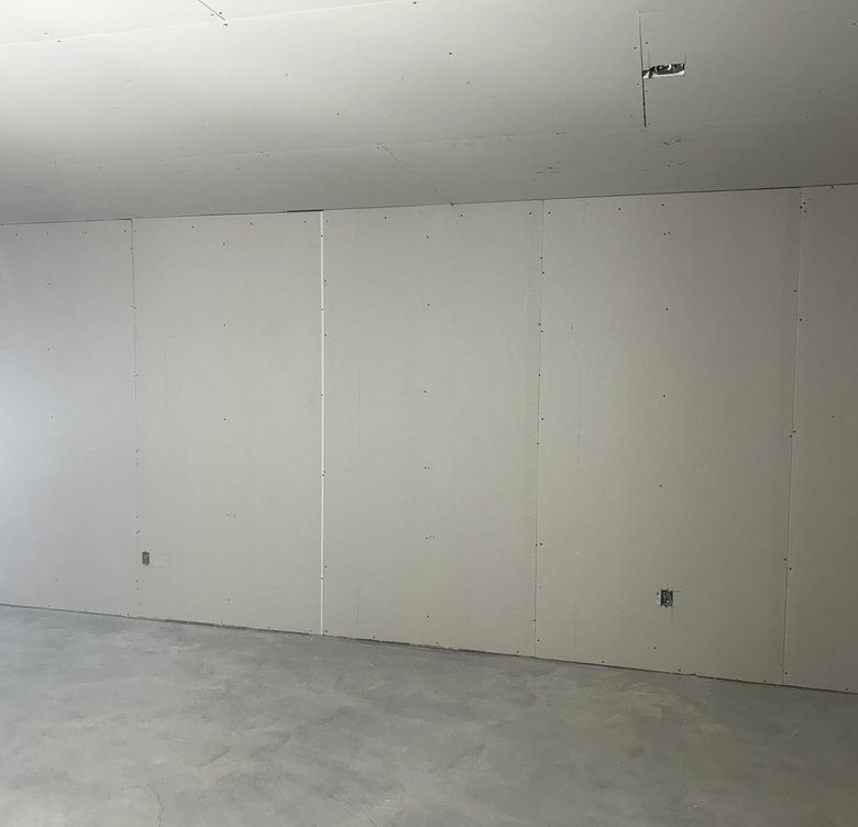 Basement home gym area